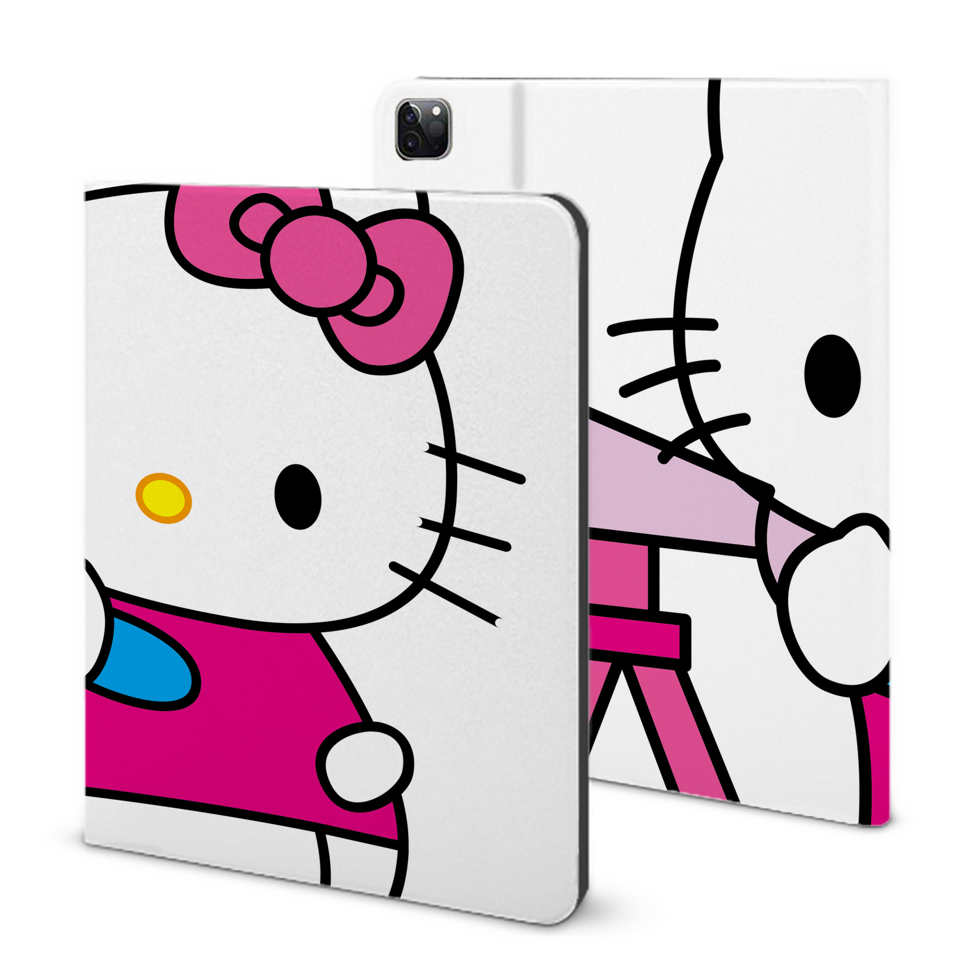 （画像用） Hello Kitty ハローキティ IPad ケース ブック型 PUレザー TPU 耐衝撃 軽量 薄型 ペン収納なし 全面保護 IPad 各モデル対応